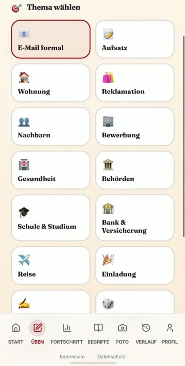 Schritt 1: Aufgabe auswählen